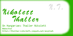 nikolett thaller business card